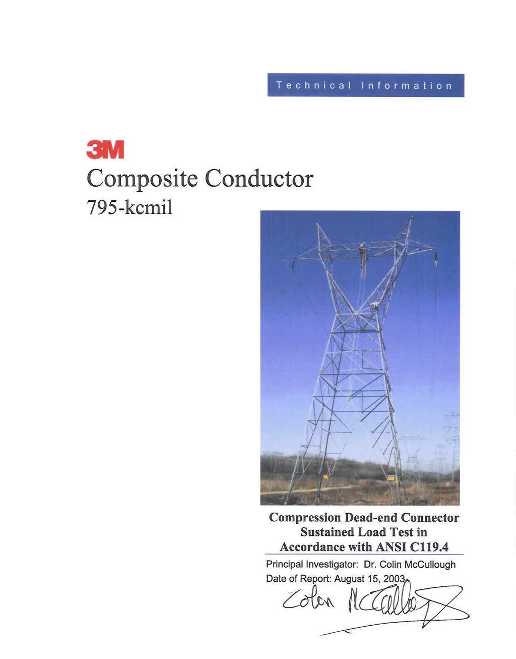 795-kcmil, 3M TM Composite Conductor Compression Dead-end