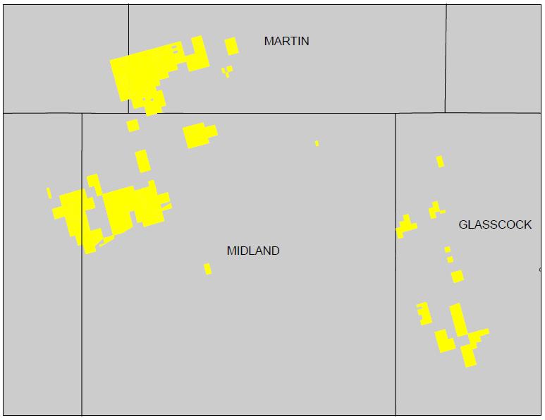 MIDLAND BASIN 2018 PLANS Run 4 rigs on average, drilling almost entirely in full development mode Focus on highest return leases Initiate development of Glass Ranch leases where RSP has higher net