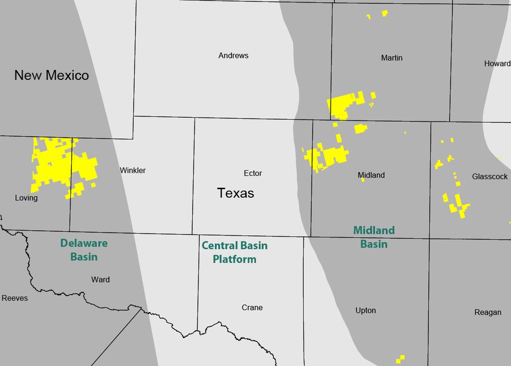 RSP PERMIAN OVERVIEW RSP OVERVIEW CONTIGUOUS ACREAGE POSITION IN CORE OF PERMIAN BASIN (1) ~92,000 net acres across highly contiguous acreage blocks in the core of the Midland and Delaware Basins
