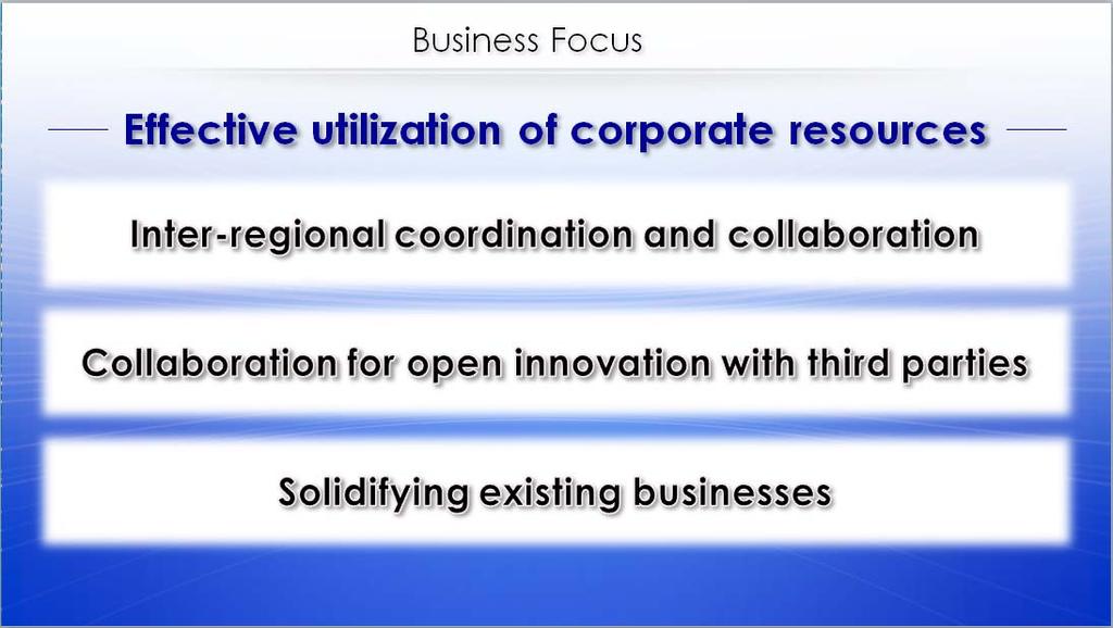 23 Vision Utilize our corporate resources