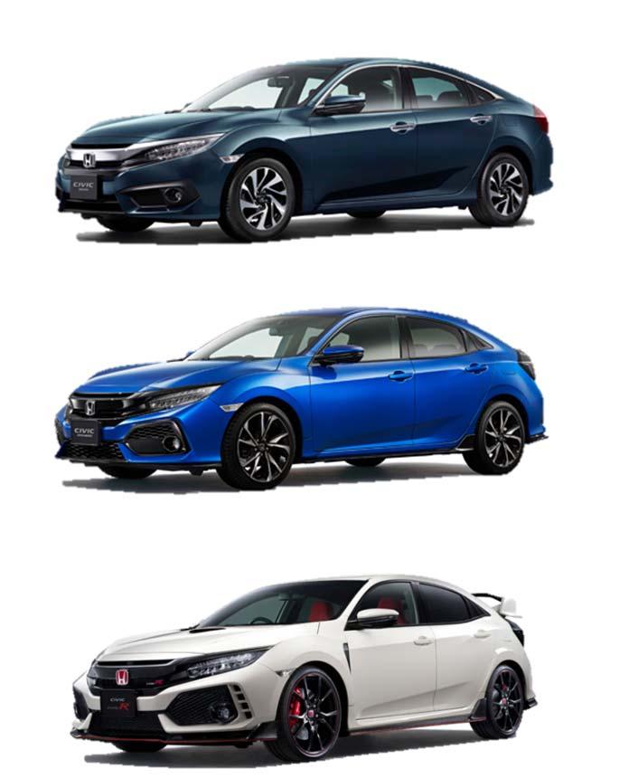 Automobile New Model Introductions (global models only) North America Japan Europe Civic CY215 CY216 CY217 November Sedan Coupe