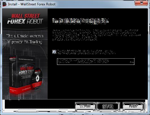 If you did not close your MetaTrader4 terminal before WallStreet FOREX Robot installation, you would need to restart it now.