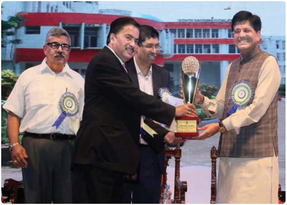 CMD Shri T K Nag receiving award from Honourable Minister of