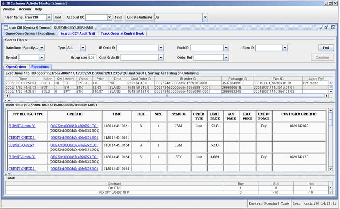 Chapter 7 Customer Activity Monitor Customer Activity Monitor The IB Customer Activity Monitor (CAM) helps Advisors quickly find and view all client activities, including the complete order history