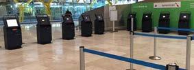 Management Report l Aena 2016 New touch-button screens in the reclaim belts located on the trolley concourse for the measuring of waiting times for luggage return at Palma de Mallorca Aiport.