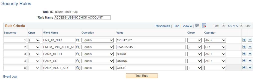 Chapter 10 Secured Fields Leveraging Financial Gateway Security for Bank Reconciliation Select the check box for the field names you would like to secure.