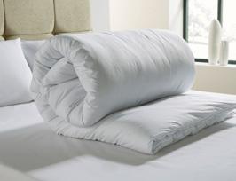 This duvet is beautifully soft and light, with natural breathability for a good night s sleep. outique Cover Filling Tog Construction Microfibre Hollowfibre 10.