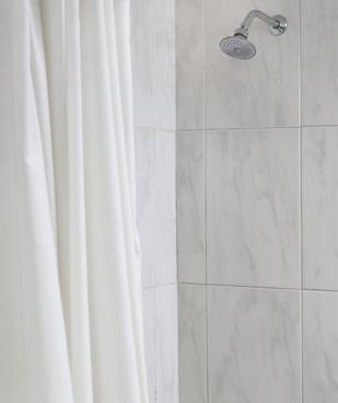 tar recon Our classic plain white shower curtain with a white hookless header to remove the need for rings.