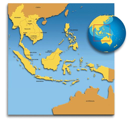 THE ASEAN FREE TRADE AREA Most of the Southeast Asian region is now a free trade area.