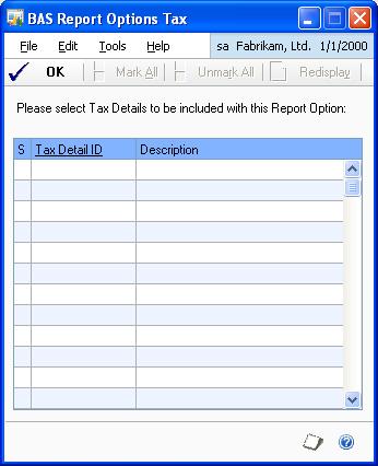 Mark each type of transaction from the Transactions list to include in the report option. 10. Choose OK to save the settings and close the window. 11.