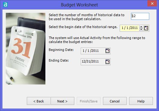 Budget Version - If "Budget" activity is selected, select a Budget to base the budget entries.