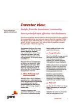 Survey looking at the information that companies provide, and whether investors and analysts have the information they need to assess corporate performance.