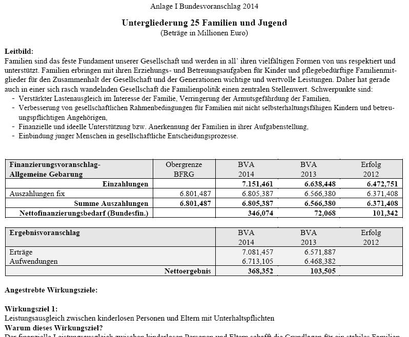 D. Budget document - example Chapter 25 Family and Youth Affairs MTEF expenditure ceiling