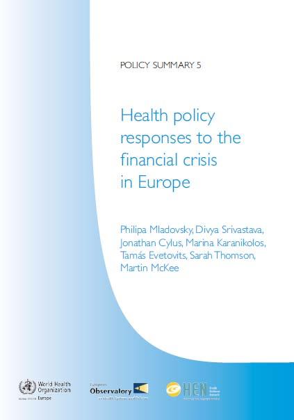 Policy responses up to end 2010 LOWER INPUT PRICES to cut costs, particularly in spending on hospital services and pharmaceuticals, by negotiating lower prices and