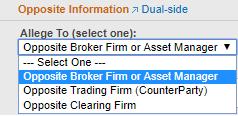 Swap Transaction: a. If appropriate, select Reporting Counterparty. b. Select a Block Trade Allocation Indicator from the list. c. Select a Designated party from the list, if necessary. d.