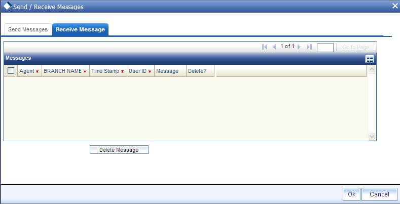 5.11.2 Receive Messages Agent This displays the entity from which the message has come. For outgoing messages, it will display the current entity code.