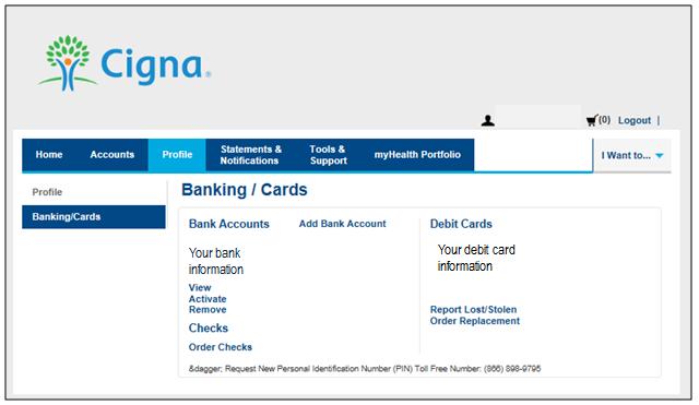 HSA Bank Customer Portal Profile Banking/Cards Within the Banking/Cards page you can: Add/update your personal bank account information* Order additional debit