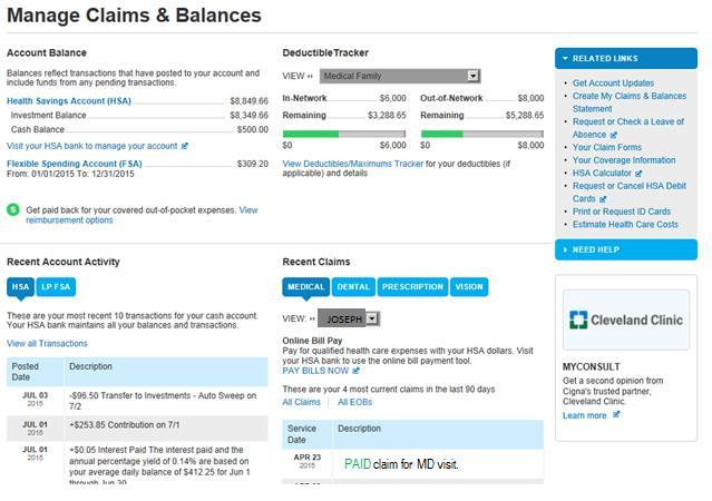 mycigna Manage Claims & Balances Visit the Manage Claims & Balances page to view: Account