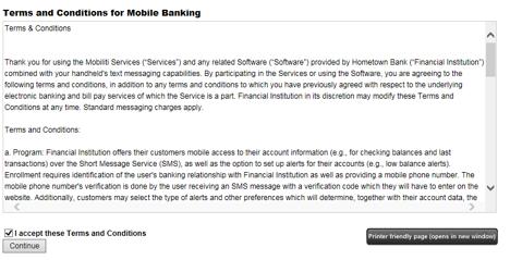 If you would like to enroll into Mobile Banking at a future date, click Ask Me Later.