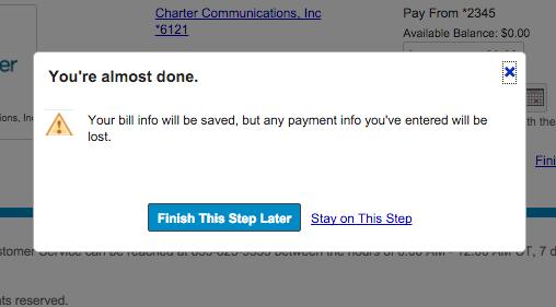 The Payment Center will be the first page that loads after clicking Bill Pay in the future.
