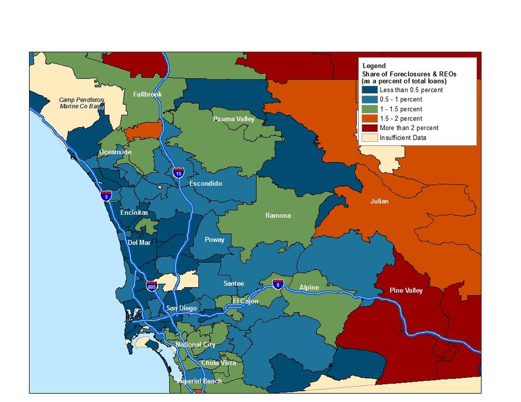 San Diego Data Maps Areas Affected by Concentrated Foreclosures May 2014