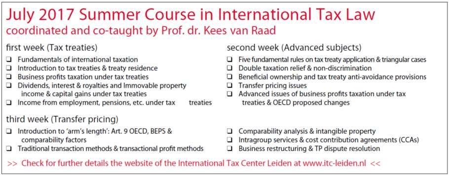 If you want to learn more about international tax law, you should consider enrolling in the Leiden Adv LLM Program in International Tax Law.