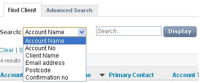 03. FINDING A CLIENT To locate an existing client, click on the My Clients tab on the menu, then Find Client.