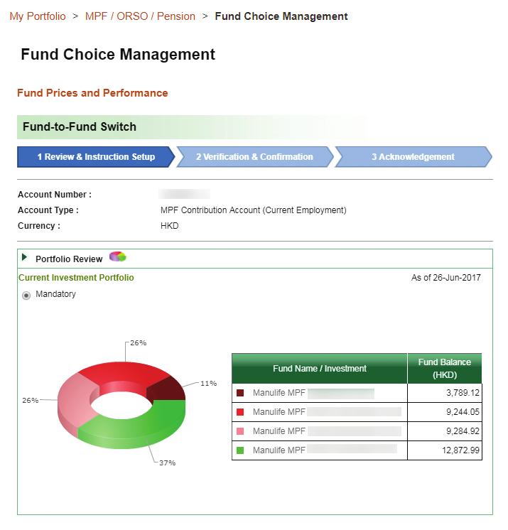 Manage your account Fund Choice Management* allows you to make investment instructions according to your