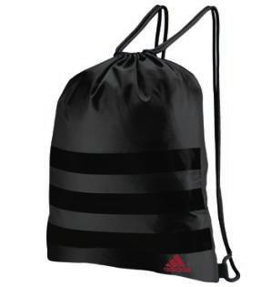 Grey/Black/White adidas 3-stripes shoe bag shoe storage bag with ventilation grab handle zipper top closure fits up to size 13