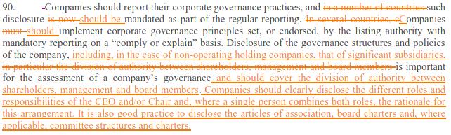 IBGC comment/suggestion: Companies should disclose not only information on issues that could affect its performance, but also on issues that could affect or have impacts on stakeholders.