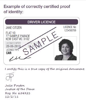 Certification of personal documents All identification documents (including any linking documents) need to be certified as true copies by an individual approved to do so.