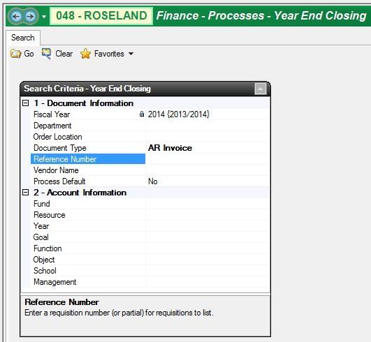 Receivable (AR) Cheat Sheet A. To SET UP a year end receivable from EXISTING invoices during FY14 1.