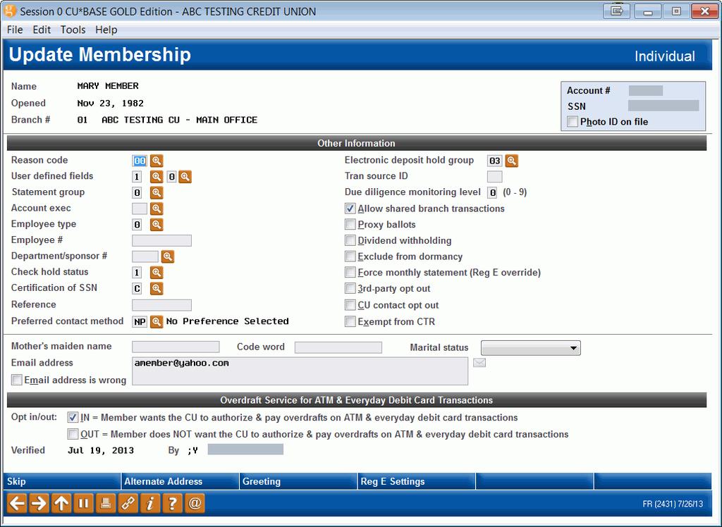 ASSIGNING ELECTRONIC DEPOSIT HOLD GROUPS TO MEMBERS If you want to use Electronic Deposit Hold Groups to control how holds are handled for individual members, there are two techniques: Assign a Hold