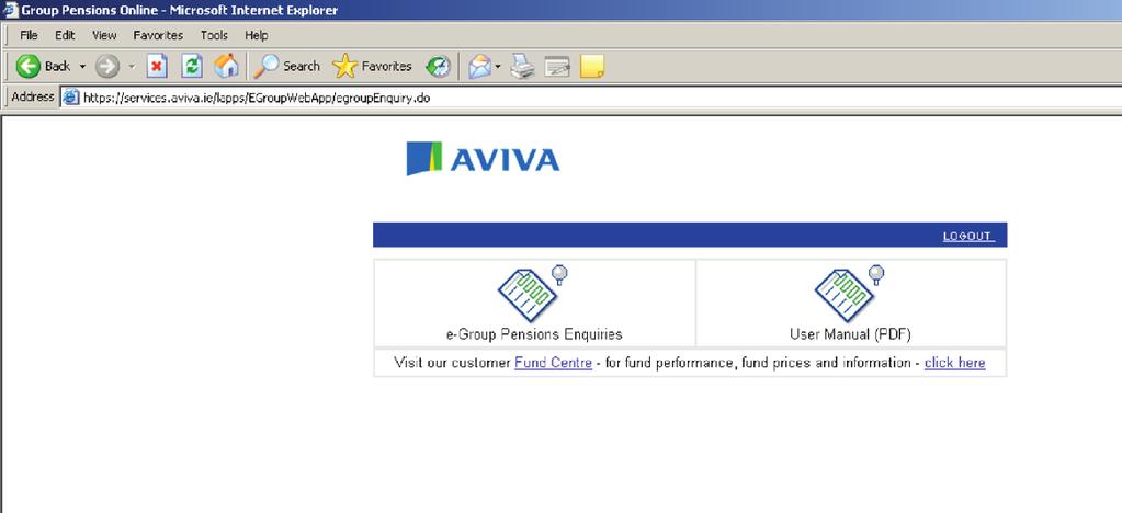 3 How to access your pension information online Log onto www.aviva.ie/grouppensions. This will bring you to the Existing customers section of our customer website.