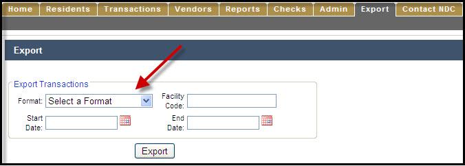 Export Export RFMS Online has a built-in export feature that allows you to export resident Care Cost payments into your existing A/R software.
