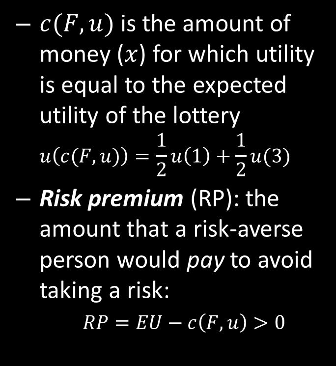 Measuring Risk Preferences Certainty