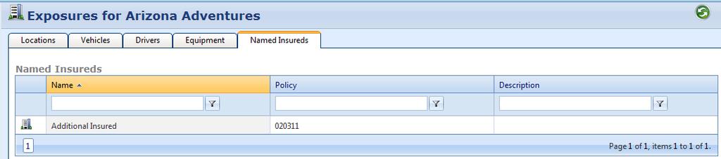 been added to. You cannot add Additional Insureds from this screen; you must add them in the Custom Data section of a policy. E.