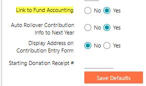 Contributions 9 Select a household or member by clicking their last name. This moves their information to the fields located below the scroll window if they had a previous pledge.