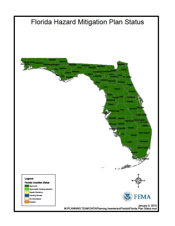 STATE MITIGATION STRATEGY SECTION There are 67 counties in Florida, all of which have a multi-jurisdictional, multi-hazard LMS.