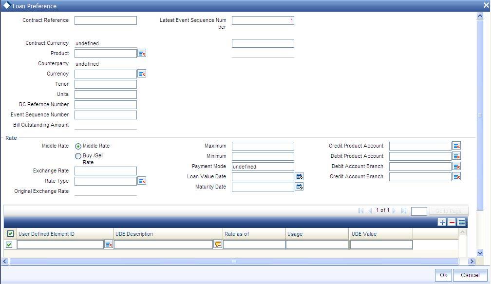 6.15 Specifying Finance Preference From the Islamic LC Contract Input screen, click Finance Preference button. The Finance Preference screen is displayed.
