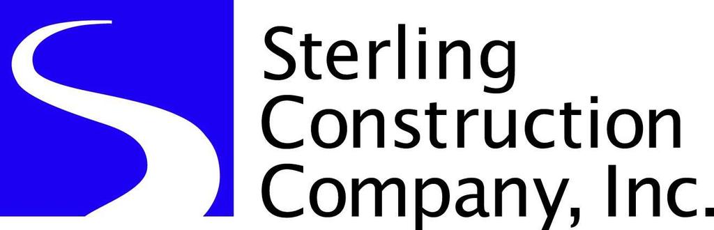 FOR IMMEDIATE RELEASE STERLING CONSTRUCTION COMPANY, INC.