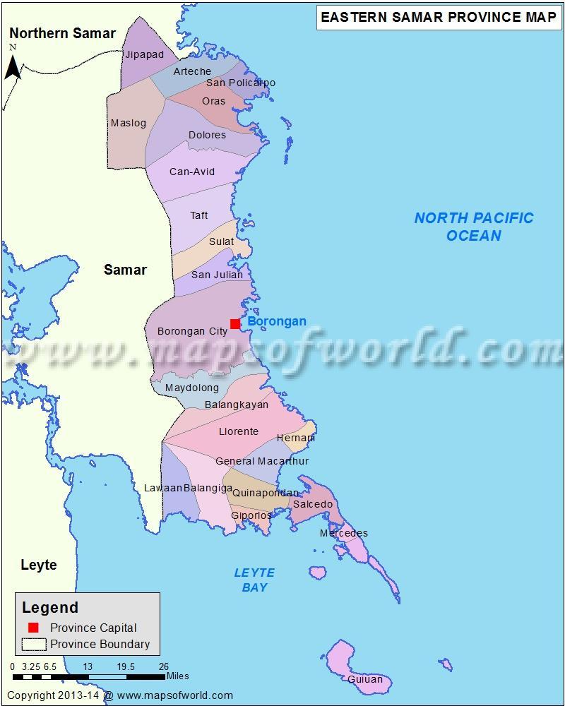 Guiuan Figure 1 Targeted municipalities for data collection Section 4 Context This PCMMA takes place almost two years after the strongest typhoon ever recorded made landfall in Eastern Samar.