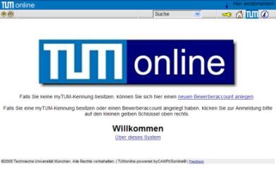 Websites regarding the studies TUMonline (campus.tum.de) o Registration for examination o Study status notably Modules on Special Topics o and more Website of the studies (www.