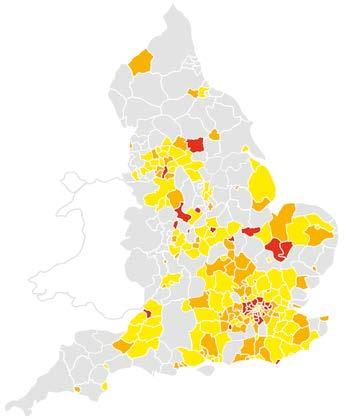 20 Part One Capital funding for new school places Figure 5 Primary places required across England by 2014/15 Increasing pressure for primary school places will become severe in some parts of the