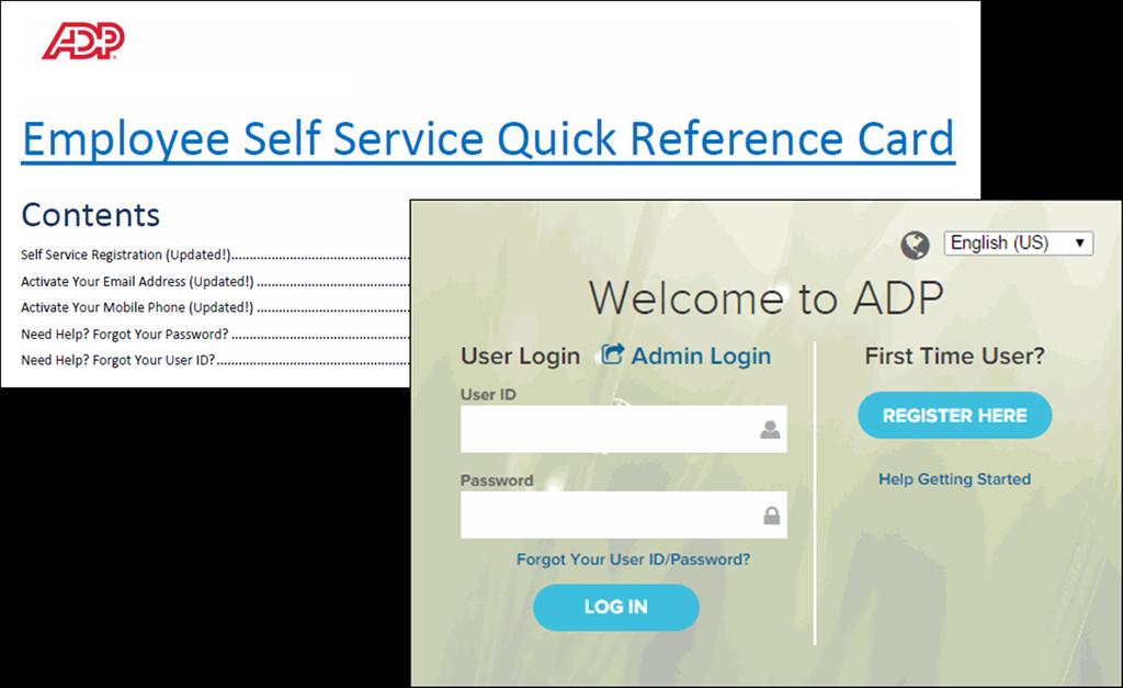 Enrollment Instructions To log on the new website, go to https://workforcenow.adp.com. The first time you log on, you must complete the registration process by clicking Register Here.