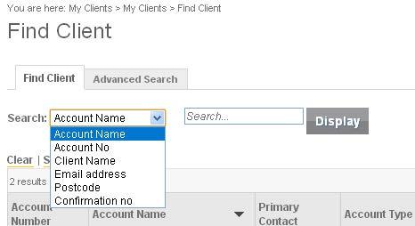 03. Finding a Client To locate an existing client, click on the My Clients tab on the menu, then Find Client.