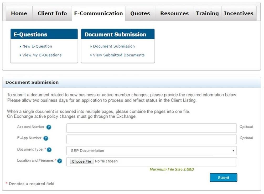 APPLYING FOR ENROLLMENT Using the Portal to Submit Apps & Docs If Producers use the Retail Producer Portal to submit SEP documents, follow these steps: 1.