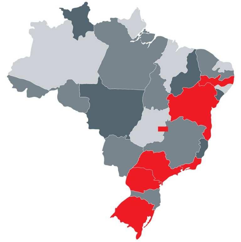 Brand recognition, with focus on the premium and upperintermediate segments high growth and margin segments Federal District Paraná Pernambuco Bahia Rio de Janeiro São Paulo Fleury: The best and most