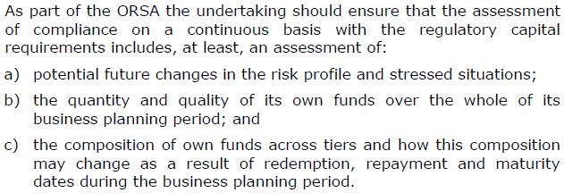 ORSA Capital Management Guideline 10 Regulatory capital