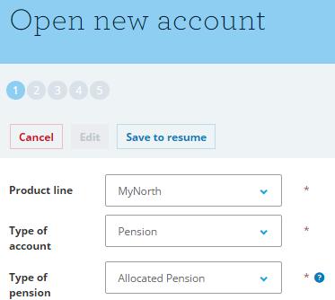 How to set up a My Retirement pension payment option in a new account You can choose a My Retirement payment option My Retirement Payment or My Retirement specified amount as part of the standard new